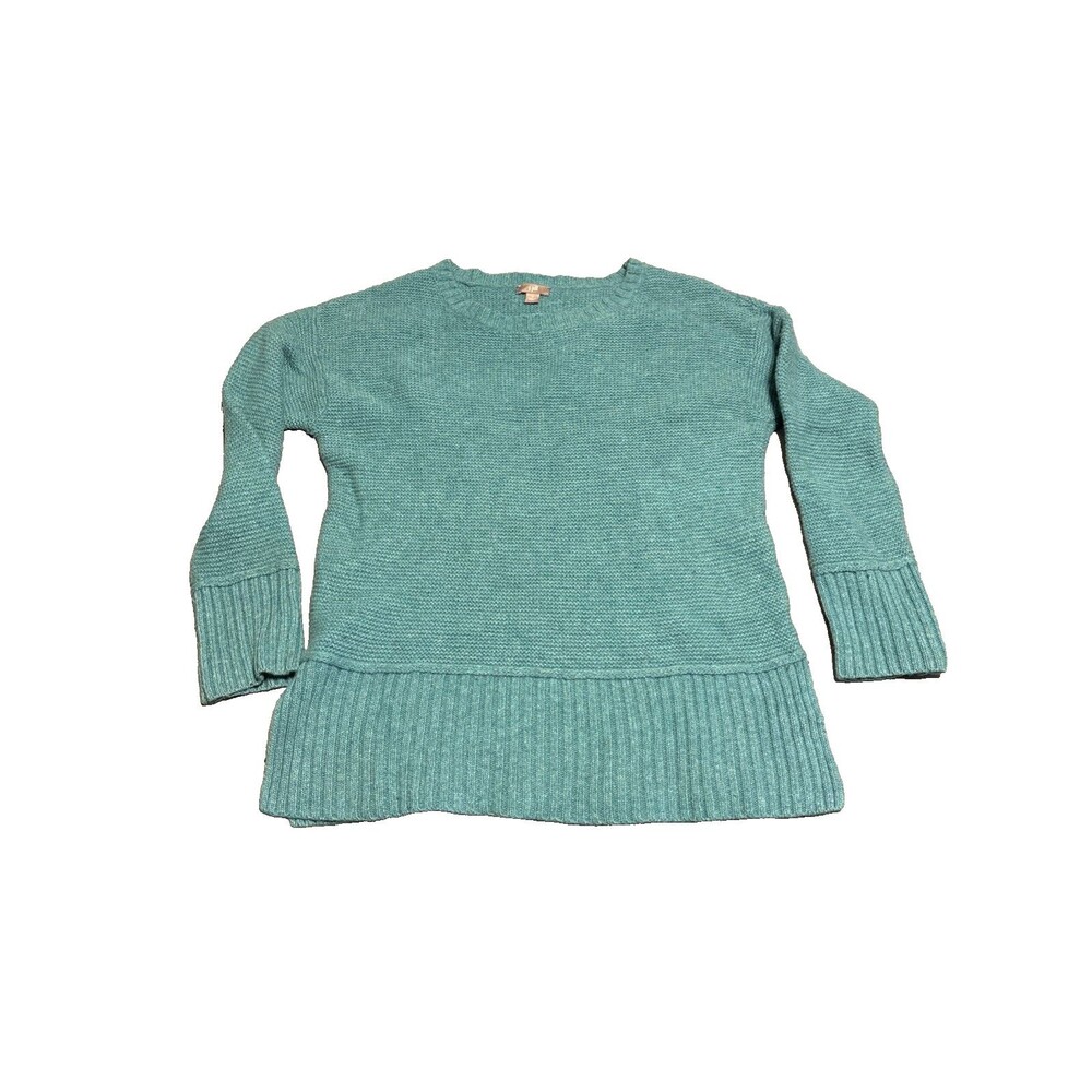 J Jill Teal Blue Wool Blend Pullover Sweater Nice Sz S